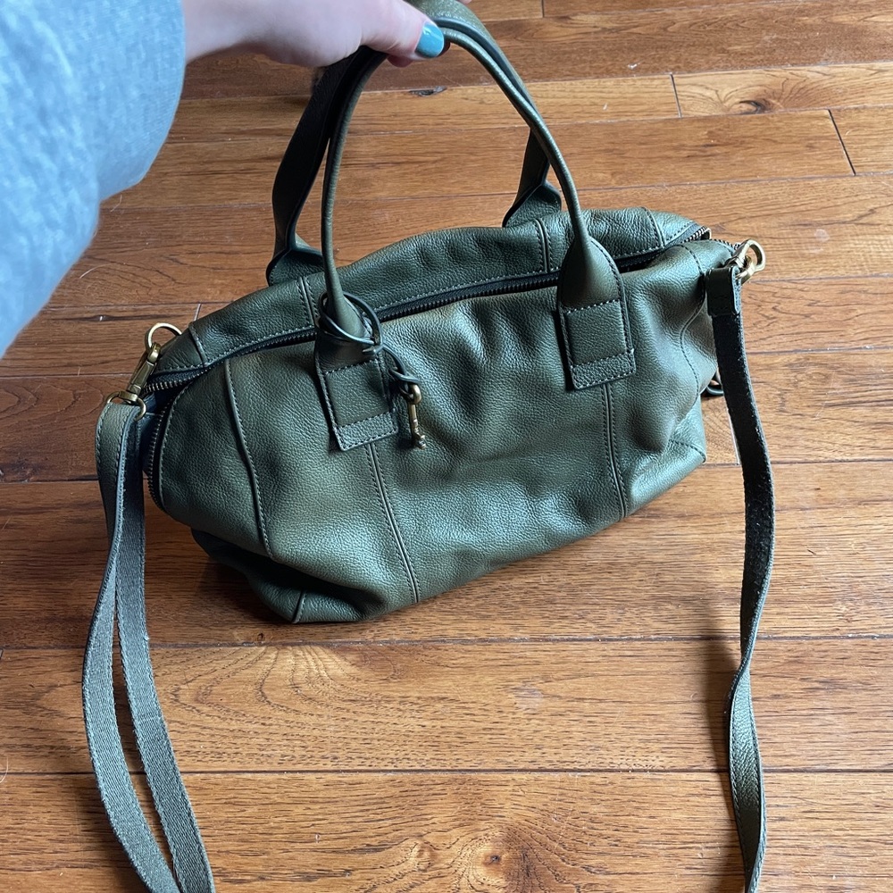 Fossil Olive Green Leather Handbag